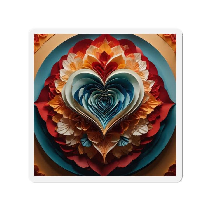 Blooming Heart Layers - Die-cut Magnet - Home Decor - g(0D·IO) - 2" x 2" - Die-Cut - 1 pc