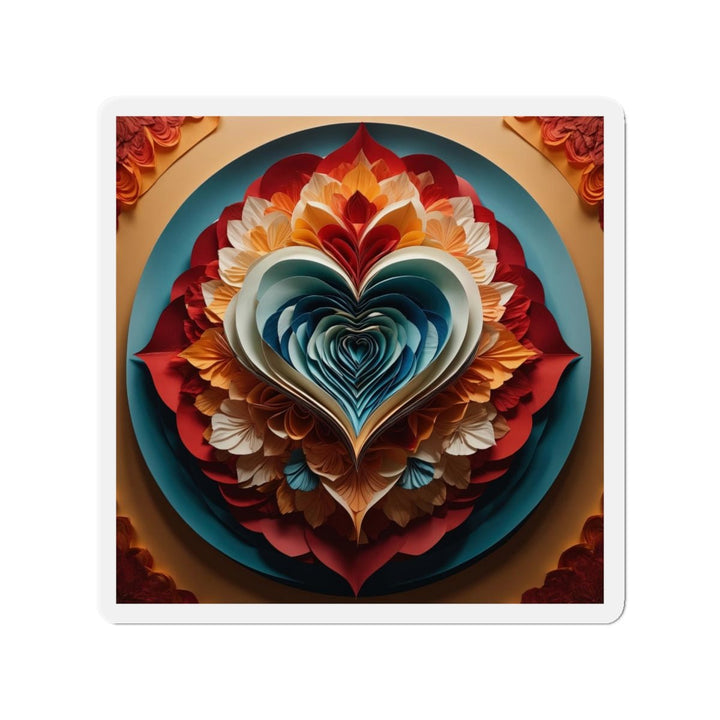 Blooming Heart Layers - Die-cut Magnet - Home Decor - g(0D·IO) - 5" x 5" - Die-Cut - 1 pc