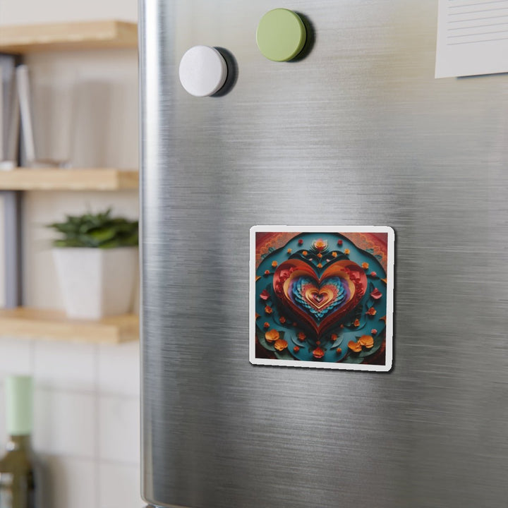 Blooming Heart Layers - Die-cut Magnet - Home Decor - g(0D·IO) - 6 × 6" - Die-Cut - 1 pc