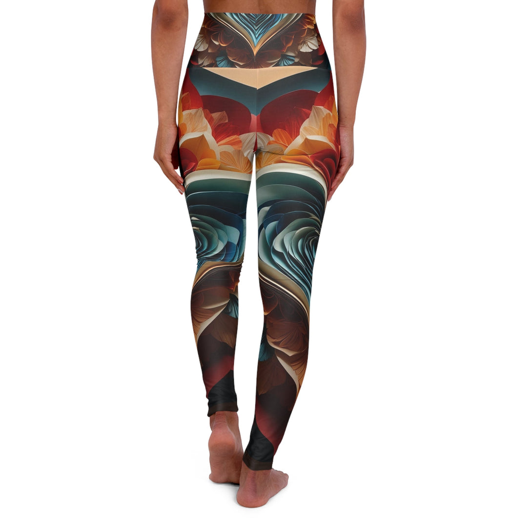 Blooming Heart Layers - High Waisted AOP Yoga Leggings - All Over Prints - g(0D·IO) - XS - -