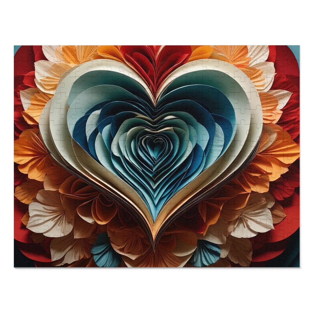 Blooming Heart Layers - Jigsaw Puzzle (100, 252, 500, 1000 pieces) - Puzzle - g(0D·IO) - 14" × 11" (252 pcs) - -