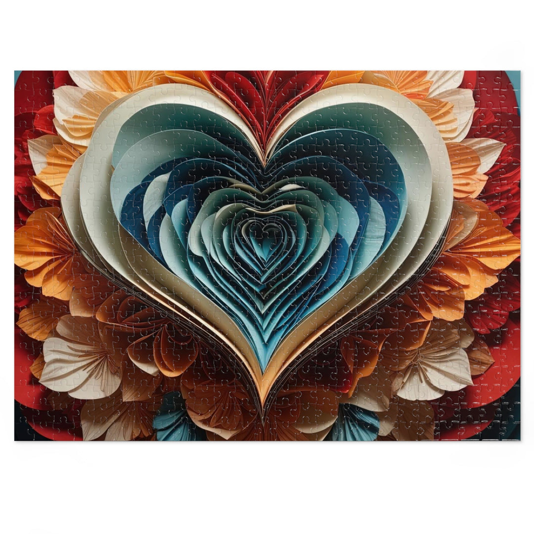 Blooming Heart Layers - Jigsaw Puzzle (100, 252, 500, 1000 pieces) - Puzzle - g(0D·IO) - 20.5" × 15" (500 pcs) - -