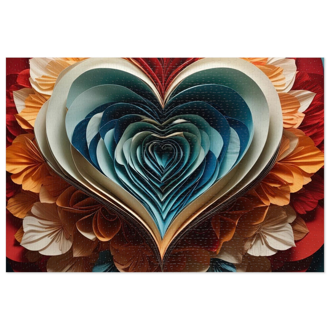 Blooming Heart Layers - Jigsaw Puzzle (100, 252, 500, 1000 pieces) - Puzzle - g(0D·IO) - 29.25" × 19.75" (1000 pcs) - -