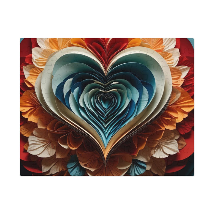 Blooming Heart Layers - Jigsaw Puzzle (100, 252, 500, 1000 pieces) - Puzzle - g(0D·IO) - 9.6" × 8" (110 pcs) - -