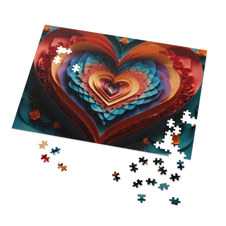 Blooming Heart Layers - Jigsaw Puzzle (100, 252, 500, 1000 pieces) - Puzzle - g(0D·IO) - 29.25" × 19.75" (1000 pcs) - -