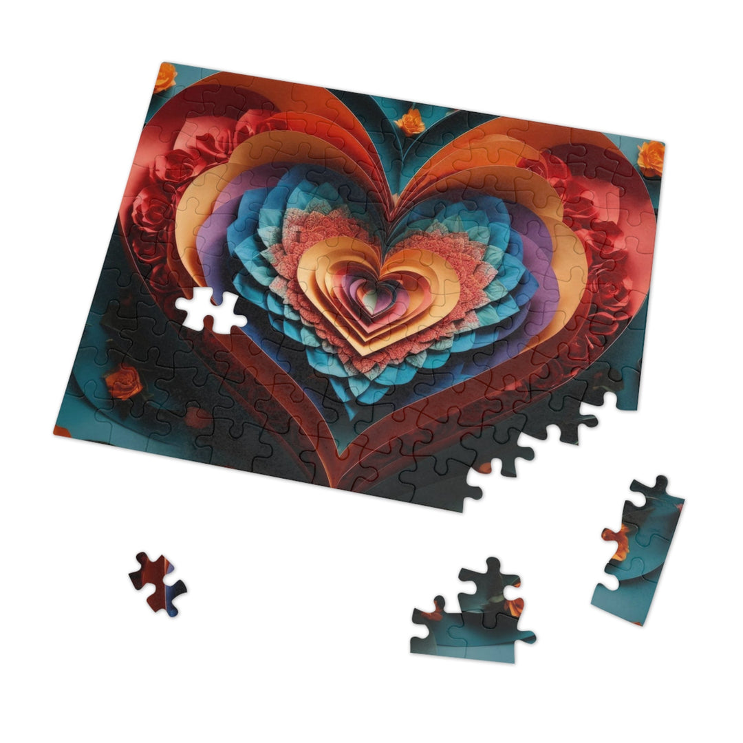 Blooming Heart Layers - Jigsaw Puzzle (100, 252, 500, 1000 pieces) - Puzzle - g(0D·IO) - 29.25" × 19.75" (1000 pcs) - -