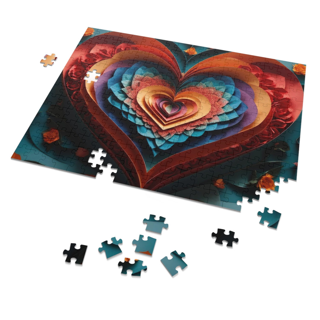 Blooming Heart Layers - Jigsaw Puzzle (100, 252, 500, 1000 pieces) - Puzzle - g(0D·IO) - 29.25" × 19.75" (1000 pcs) - -