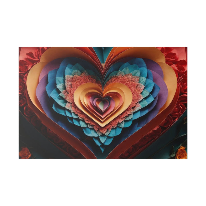 Blooming Heart Layers - Matte Canvas - Canvas - g(0D·IO) - 48″ x 32″ (Horizontal) - 0.75'' -