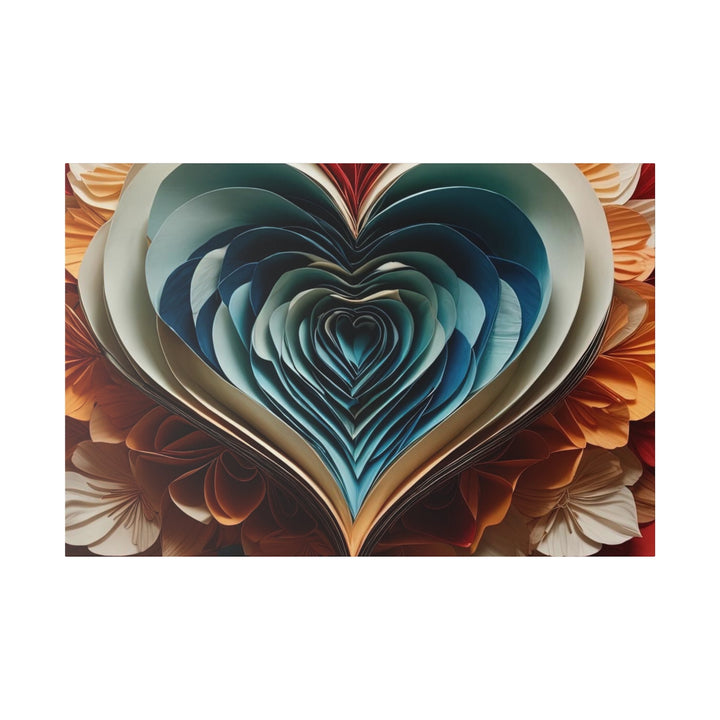 Blooming Heart Layers - Matte Canvas - Canvas - g(0D·IO) - 48″ x 32″ (Horizontal) - 0.75'' -