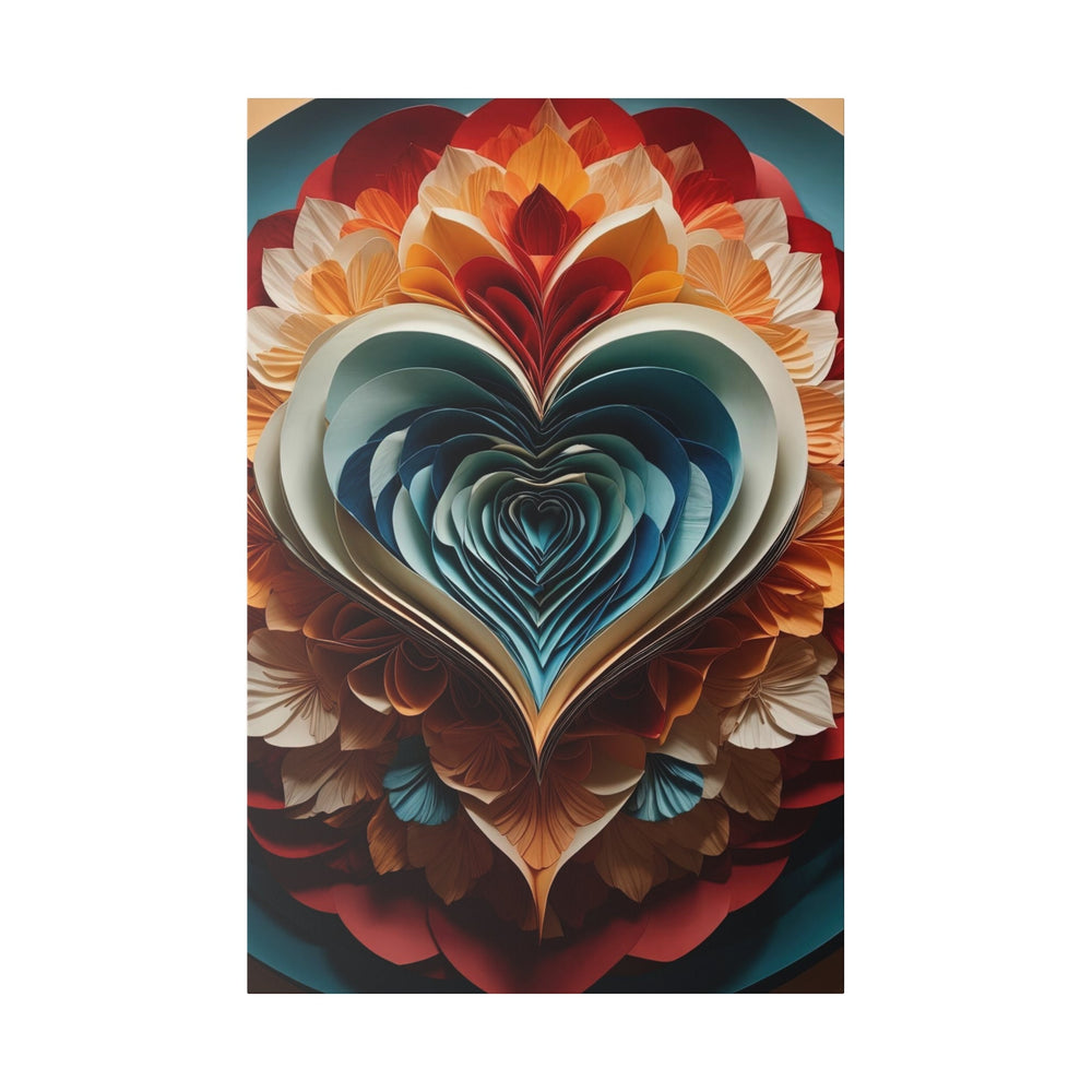 Blooming Heart Layers - Matte Canvas - Canvas - g(0D·IO) - 32″ x 48″ (Vertical) - 0.75'' -