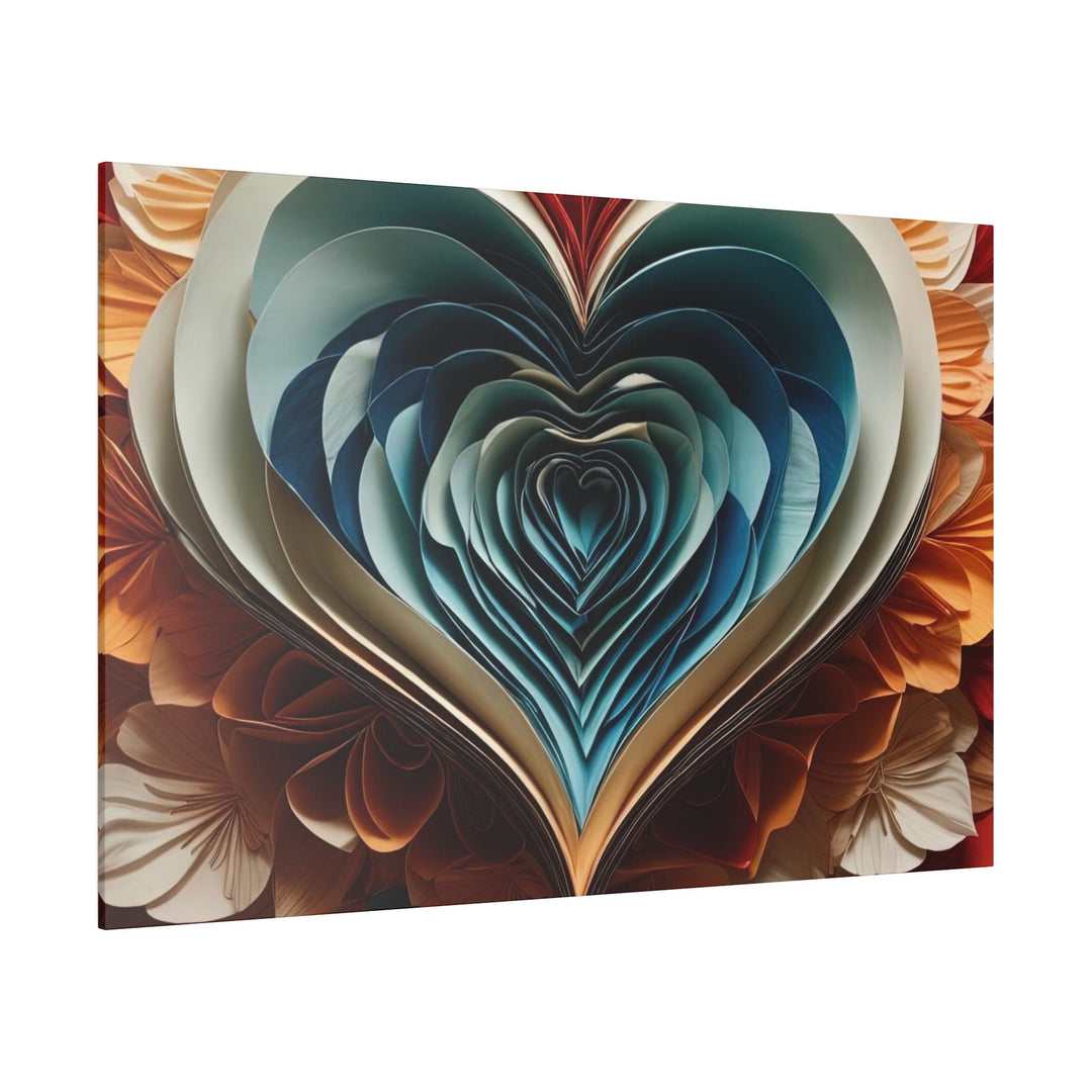 Blooming Heart Layers - Matte Canvas - Canvas - g(0D·IO) - 32" x 32" (Square) - 0.75'' -