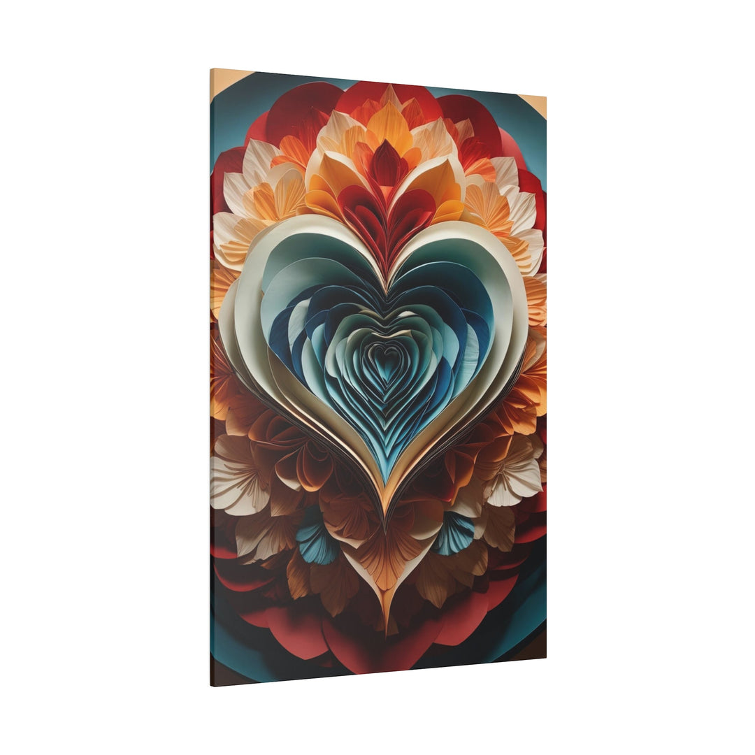 Blooming Heart Layers - Matte Canvas - Canvas - g(0D·IO) - 32" x 32" (Square) - 0.75'' -