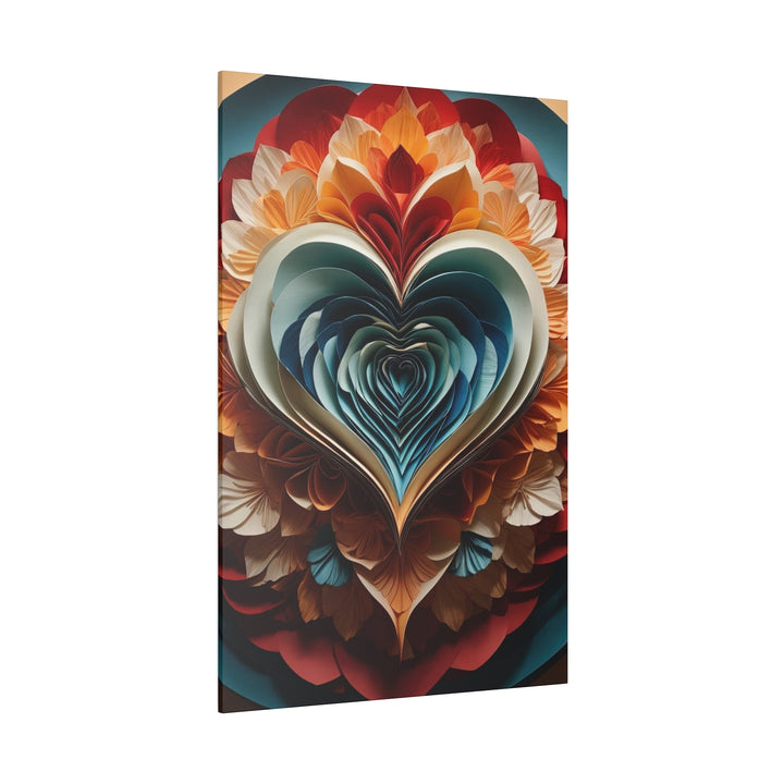 Blooming Heart Layers - Matte Canvas - Canvas - g(0D·IO) - 32" x 32" (Square) - 0.75'' -