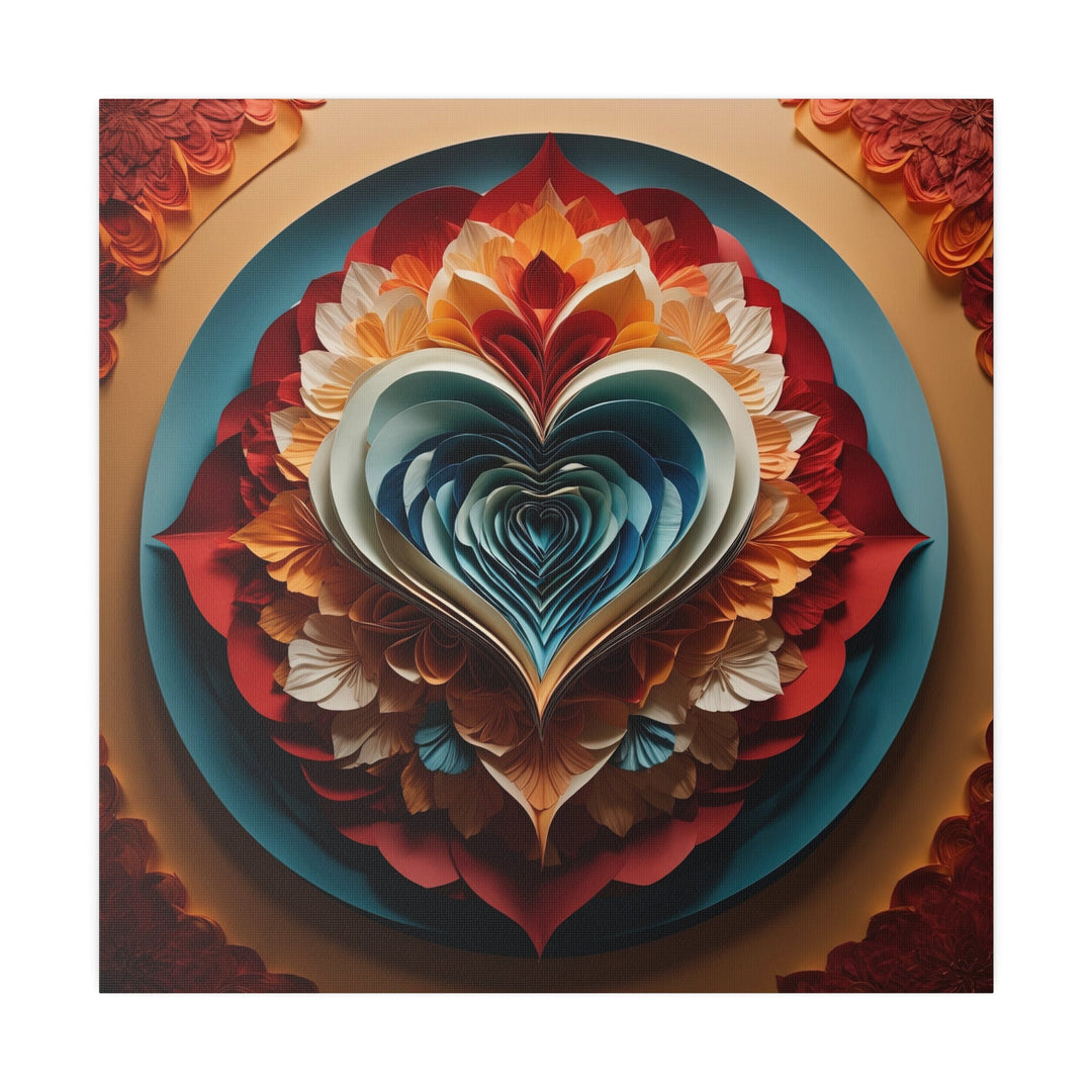 Blooming Heart Layers - Matte Canvas - Canvas - g(0D·IO) - 32" x 32" (Square) - 0.75'' -