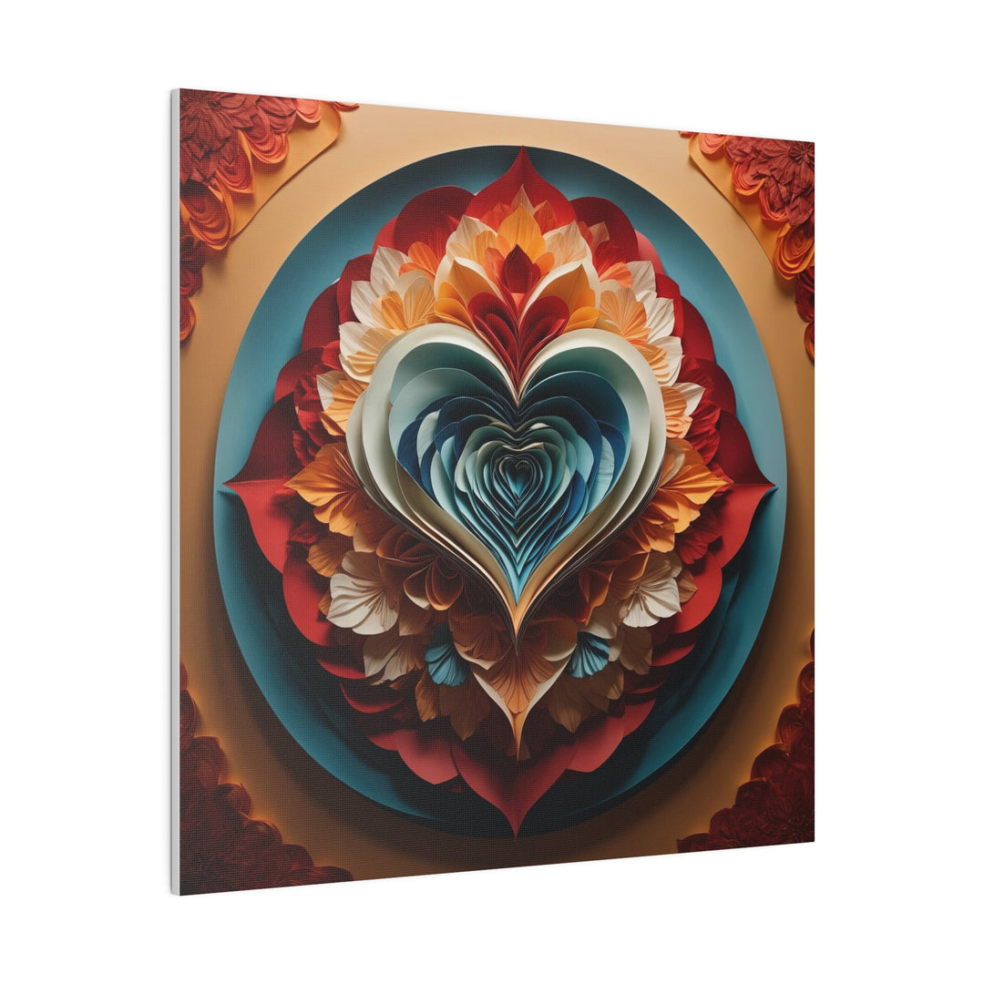 Blooming Heart Layers - Matte Canvas - Canvas - g(0D·IO) - 32" x 32" (Square) - 0.75'' -