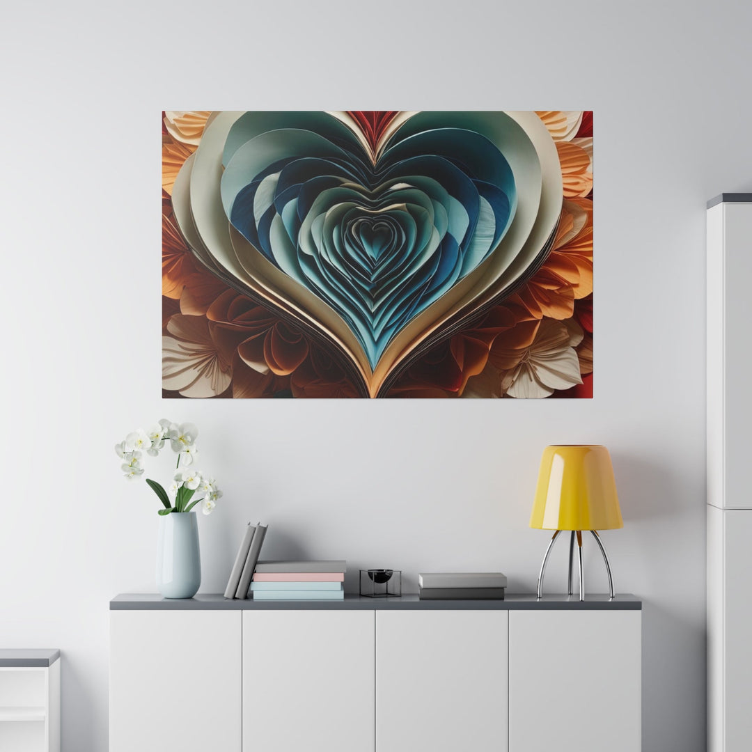 Blooming Heart Layers - Matte Canvas - Canvas - g(0D·IO) - 32" x 32" (Square) - 0.75'' -