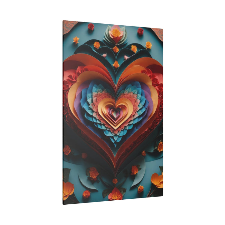 Blooming Heart Layers - Matte Canvas - Canvas - g(0D·IO) - 32" x 32" (Square) - 0.75'' -