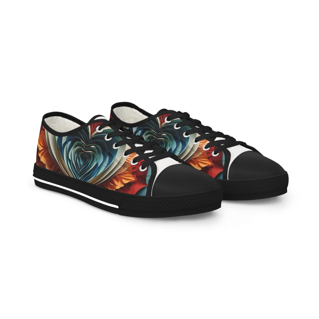 Blooming Heart Layers - Men's Lowtop Sneakers - Shoes - g(0D·IO) - US 5 - Black sole -