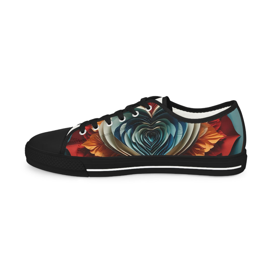 Blooming Heart Layers - Men's Lowtop Sneakers - Shoes - g(0D·IO) - US 5 - Black sole -