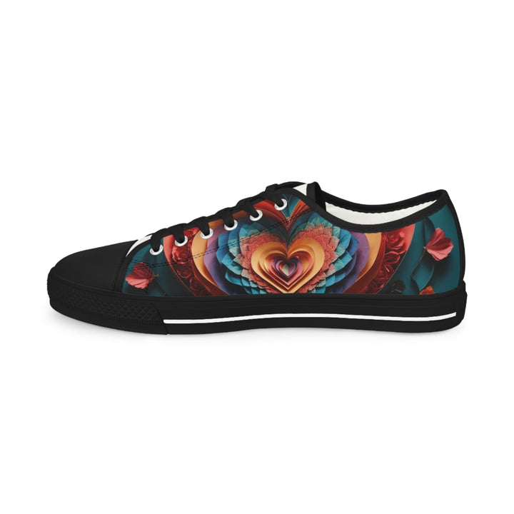 Blooming Heart Layers - Men's Lowtop Sneakers - Shoes - g(0D·IO) - US 5 - Black sole -