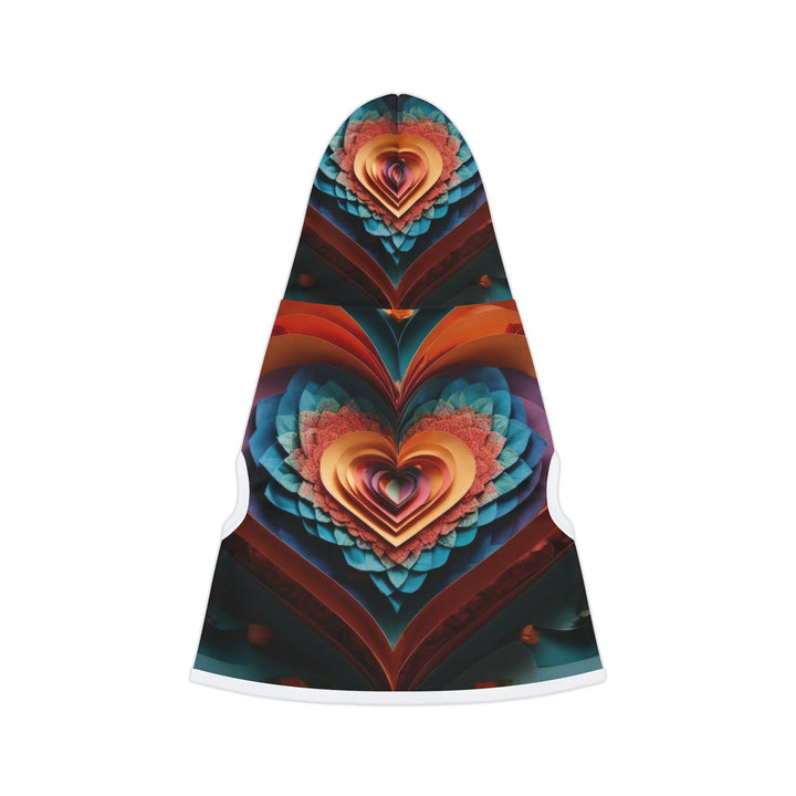 Blooming Heart Layers - Pet Hoodie - Pets - g(0D·IO) - XXS - Black Rib -