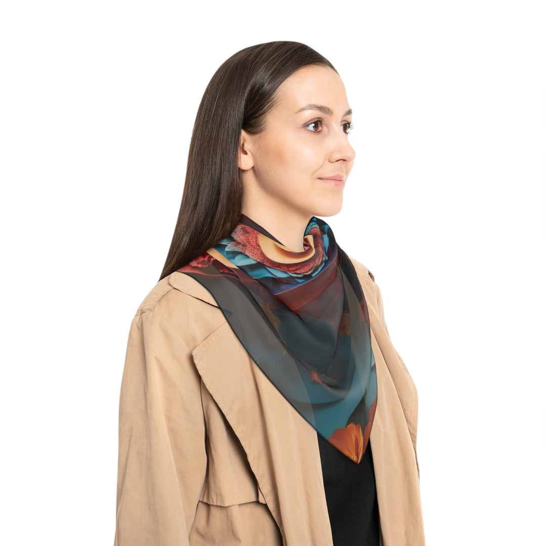 Blooming Heart Layers - Poly Scarf - Accessories - g(0D·IO) - Poly chiffon - 50" × 50" -