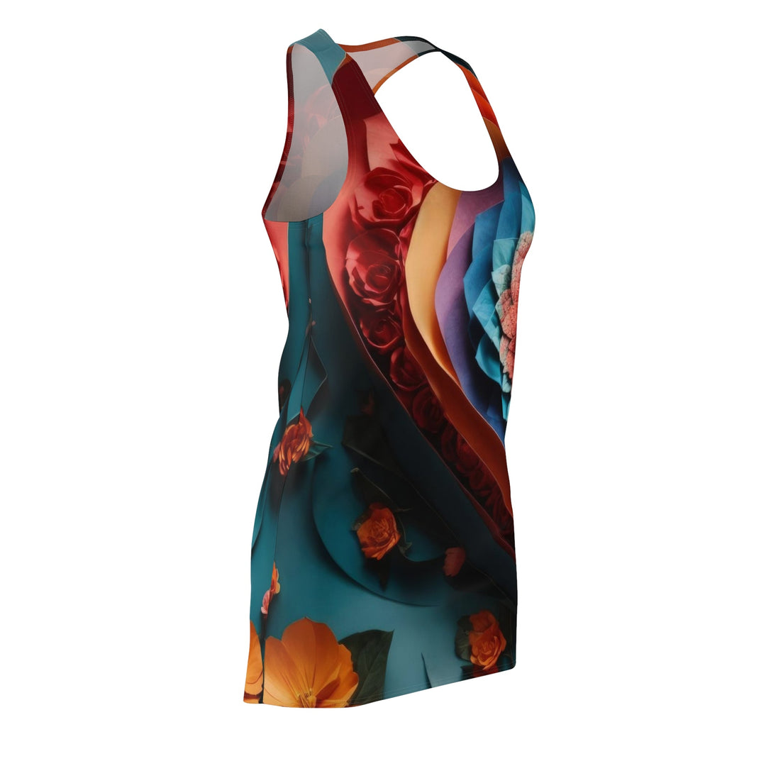 Blooming Heart Layers - Racerback Dress - All Over Prints - g(0D·IO) - XS - -