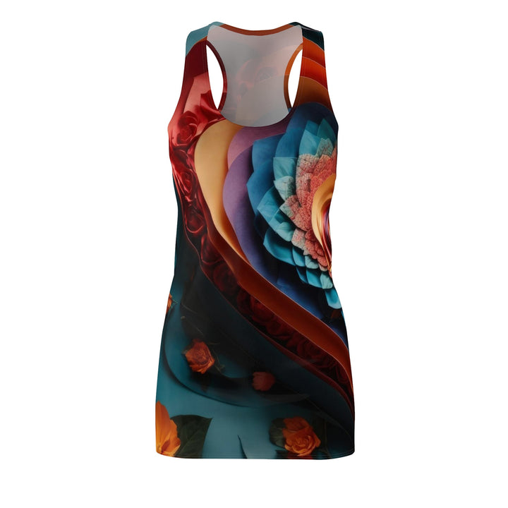 Blooming Heart Layers - Racerback Dress - All Over Prints - g(0D·IO) - XS - -