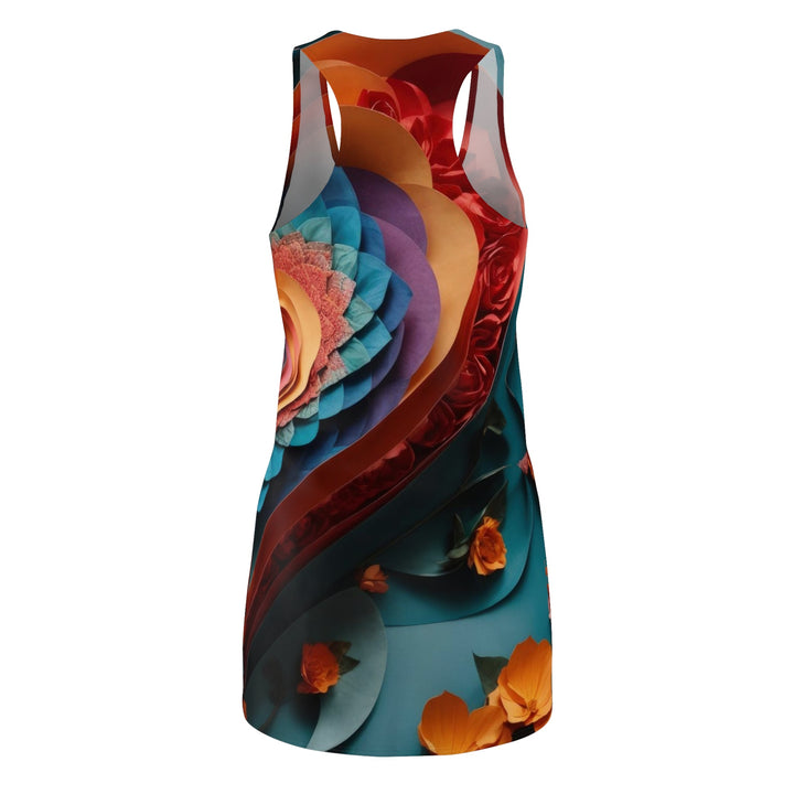 Blooming Heart Layers - Racerback Dress - All Over Prints - g(0D·IO) - XS - -