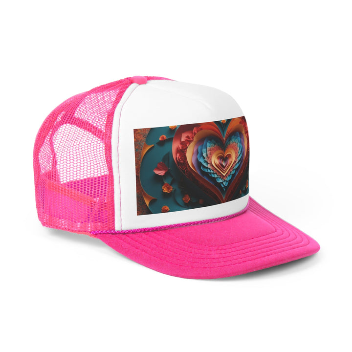 Blooming Heart Layers - Trucker Hat - Hats - g(0D·IO) - Pink - One size -