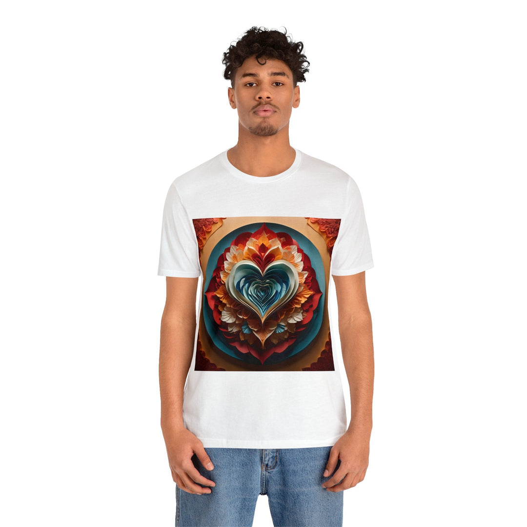 Blooming Heart Layers - Unisex Jersey Short Sleeve Tee - T-Shirt - g(0D·IO) - Black - S -