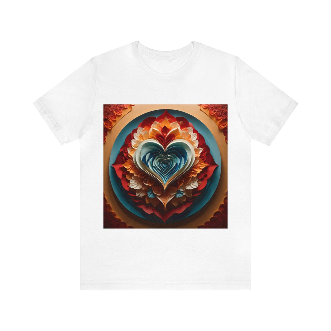 Blooming Heart Layers - Unisex Jersey Short Sleeve Tee - T-Shirt - g(0D·IO) - White - S -