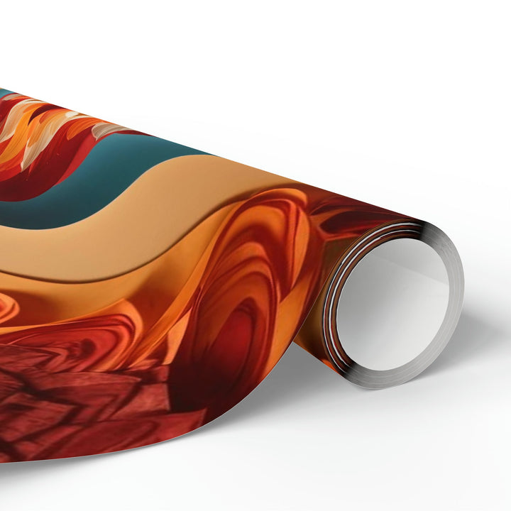 Blooming Heart Layers - Wrapping Paper - Home Decor - g(0D·IO) - 30'' x 72'' - Matte -
