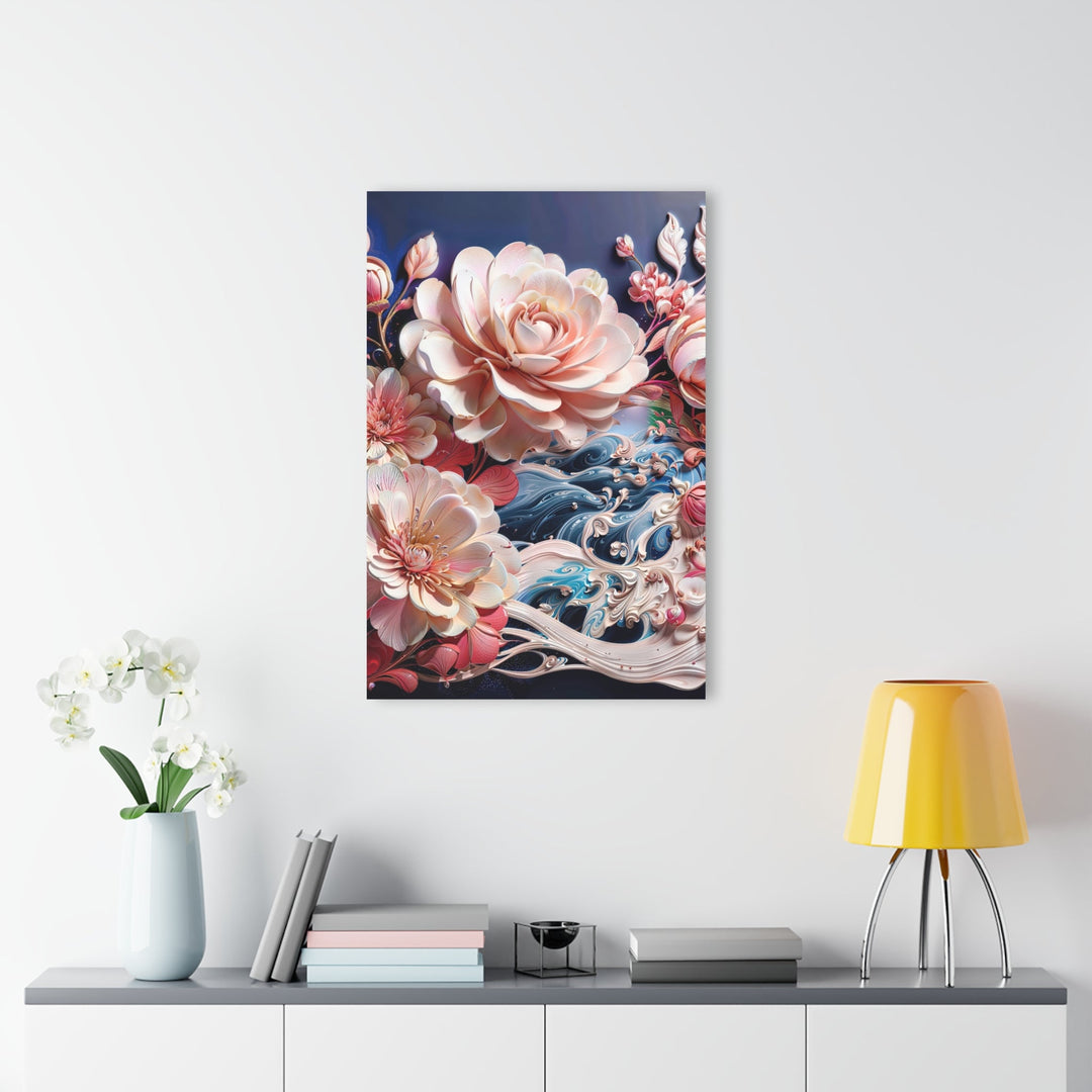Blossoming Floral Symphony - Acrylic Prints (French Cleat Hanging) - Home Decor - g(0D·IO) - 24" x 36" (Vertical) - 0.25'' -