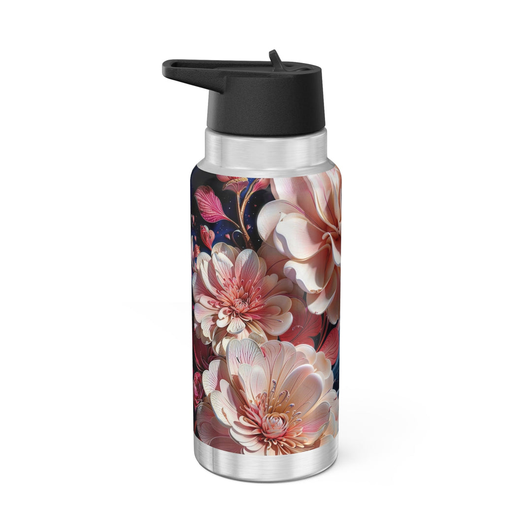 Blossoming Floral Symphony - Gator Tumbler 32oz - Mug - g(0D·IO) - Silver - 32oz -