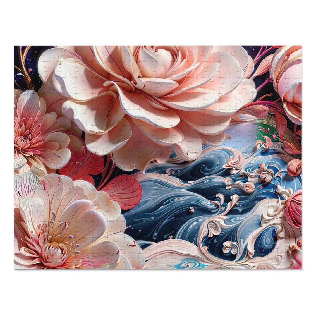 Blossoming Floral Symphony - Jigsaw Puzzle (100, 252, 500, 1000 pieces) - Puzzle - g(0D·IO) - 14" × 11" (252 pcs) - -