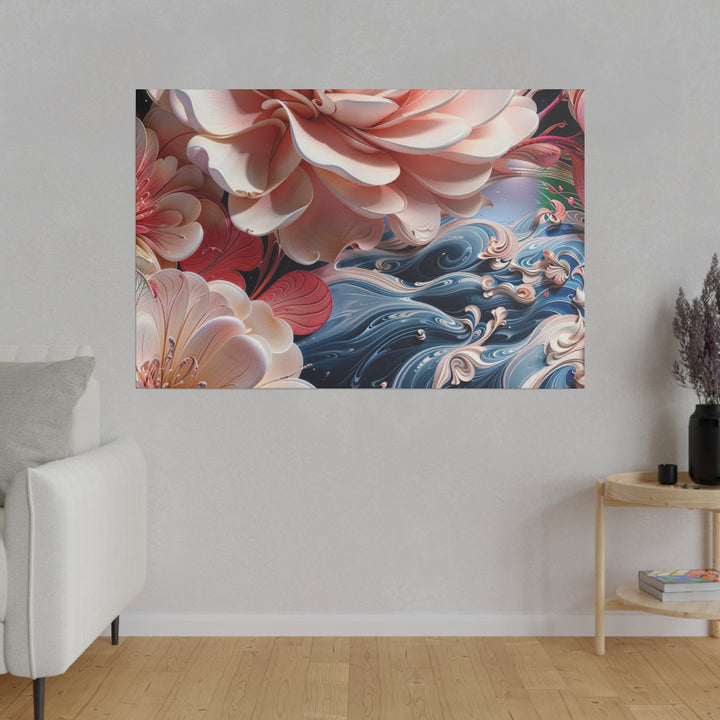 Blossoming Floral Symphony - Matte Canvas - Canvas - g(0D·IO) - 32" x 32" (Square) - 0.75'' -