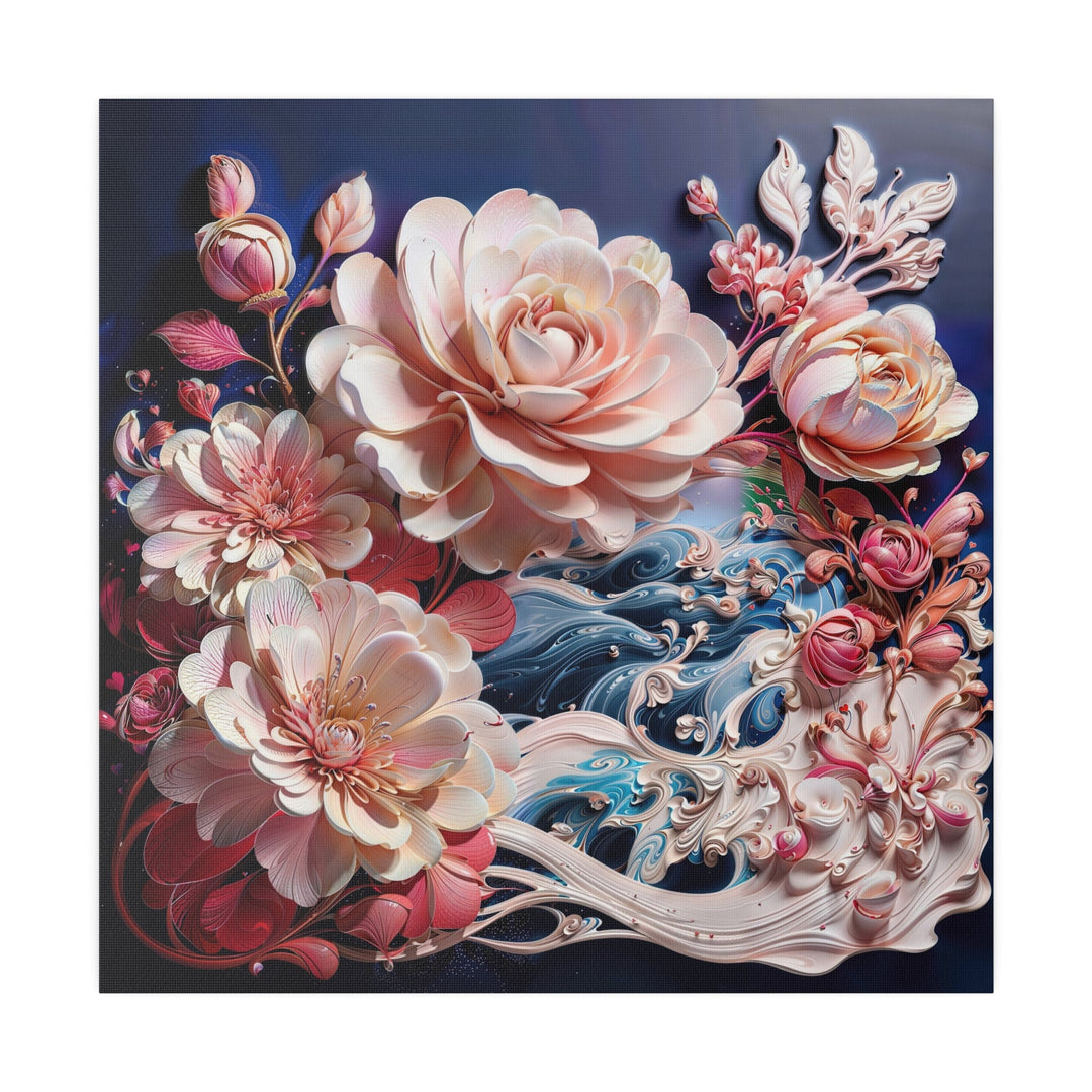 Blossoming Floral Symphony - Matte Canvas - Canvas - g(0D·IO) - 32" x 32" (Square) - 0.75'' -