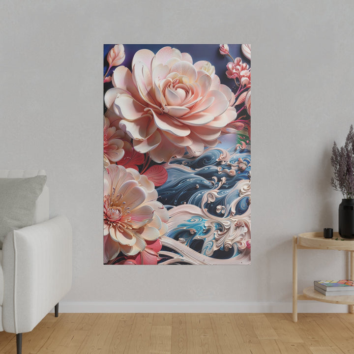 Blossoming Floral Symphony - Matte Canvas - Canvas - g(0D·IO) - 32" x 32" (Square) - 0.75'' -