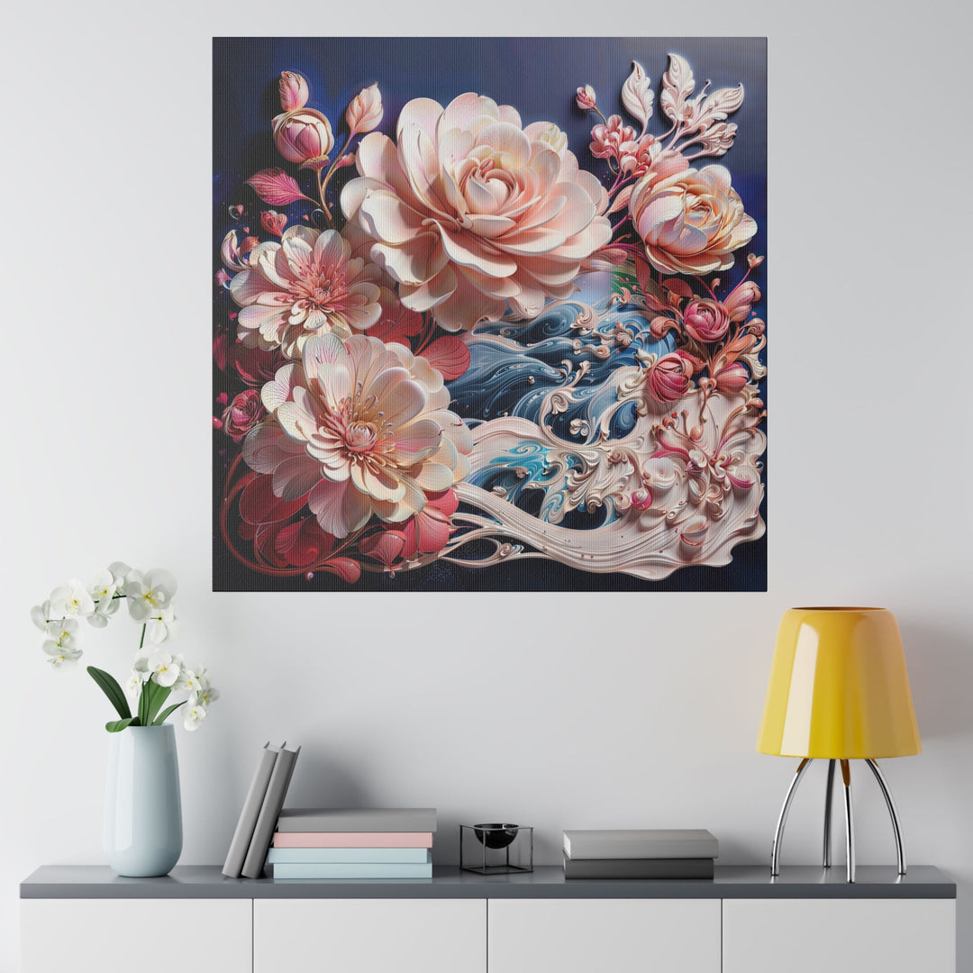 Blossoming Floral Symphony - Matte Canvas - Canvas - g(0D·IO) - 32" x 32" (Square) - 0.75'' -