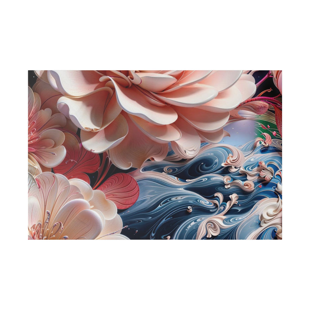 Blossoming Floral Symphony - Matte Canvas - Canvas - g(0D·IO) - 48″ x 32″ (Horizontal) - 0.75'' -