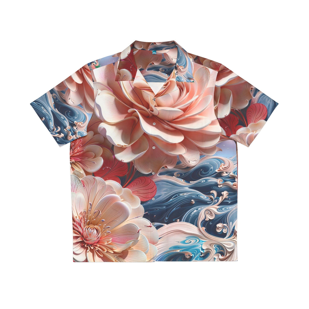 Blossoming Floral Symphony - Men's Hawaiian Shirt - All Over Prints - g(0D·IO) - S - White -