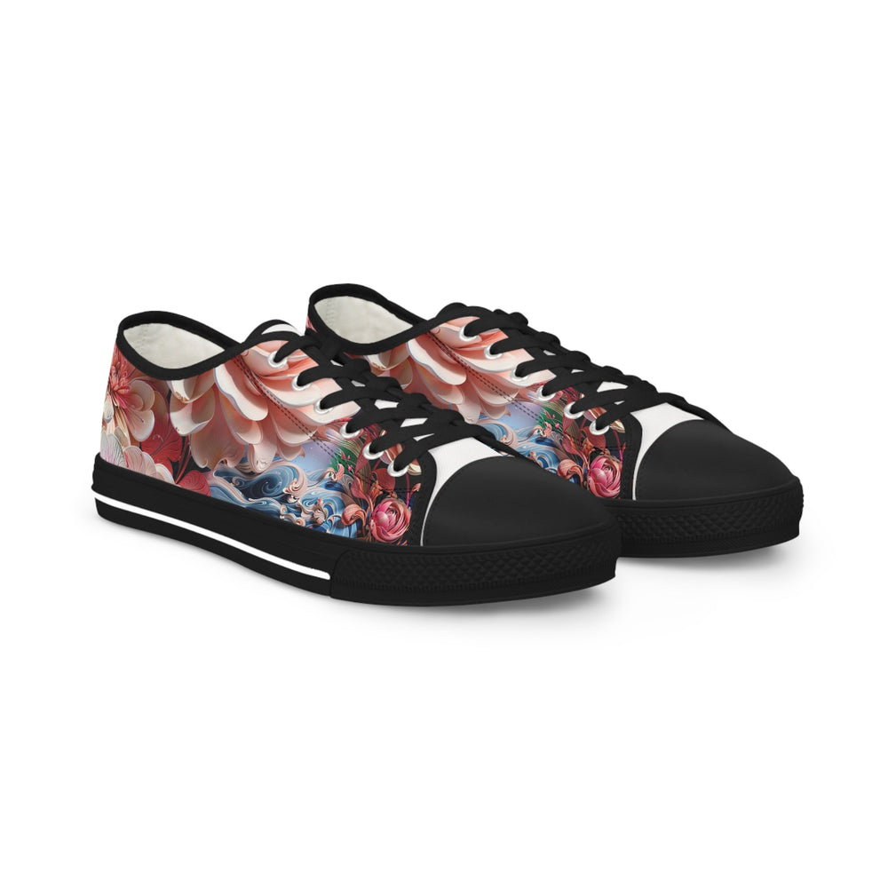 Blossoming Floral Symphony - Men's Lowtop Sneakers - Shoes - g(0D·IO) - US 5 - Black sole -