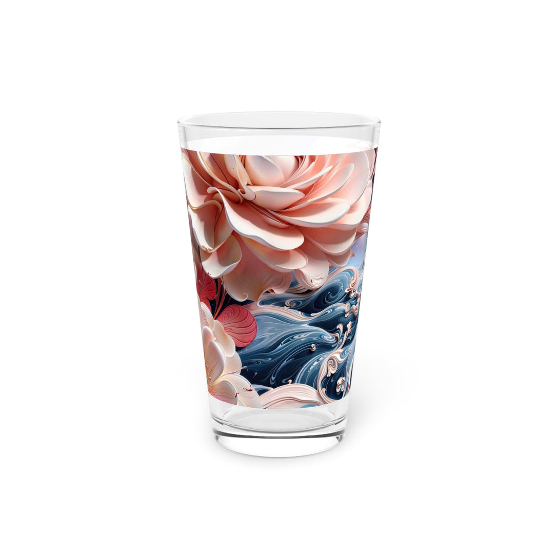 Blossoming Floral Symphony - Pint Glass - Mug - g(0D·IO) - 16oz - -