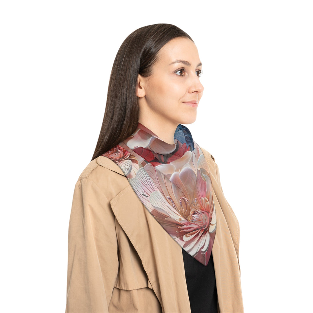 Blossoming Floral Symphony - Poly Scarf - Accessories - g(0D·IO) - Poly chiffon - 50" × 50" -