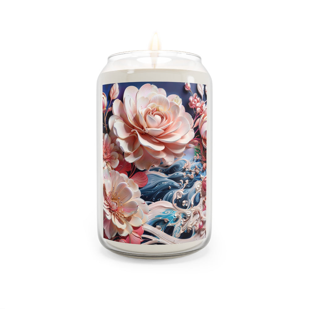 Blossoming Floral Symphony - Scented Candle - Home Decor - g(0D·IO) - Sea Breeze - 13.75oz -