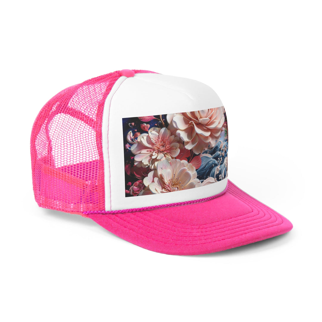 Blossoming Floral Symphony - Trucker Hat - Hats - g(0D·IO) - Pink - One size -