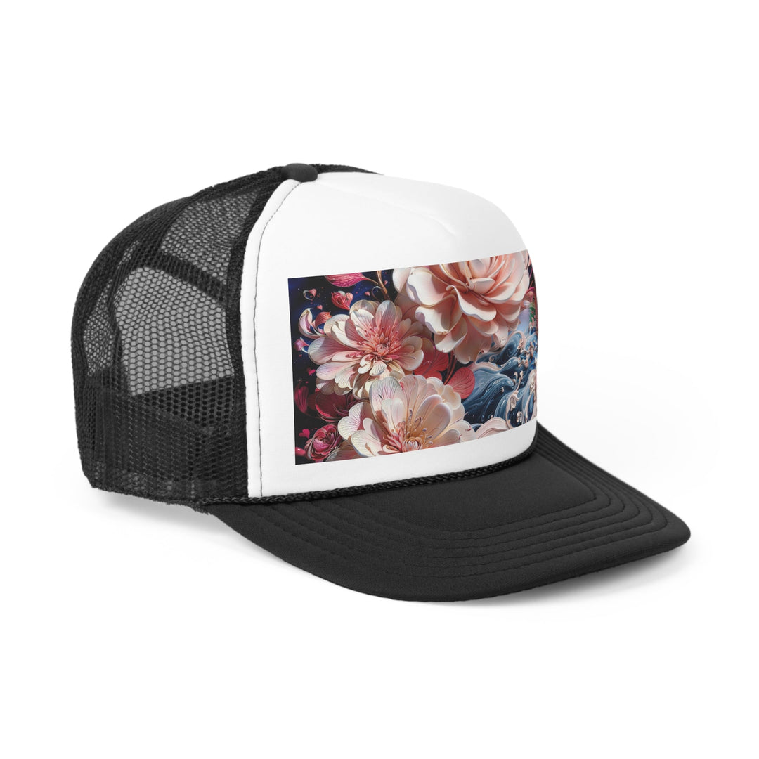 Blossoming Floral Symphony - Trucker Hat - Hats - g(0D·IO) - Pink - One size -