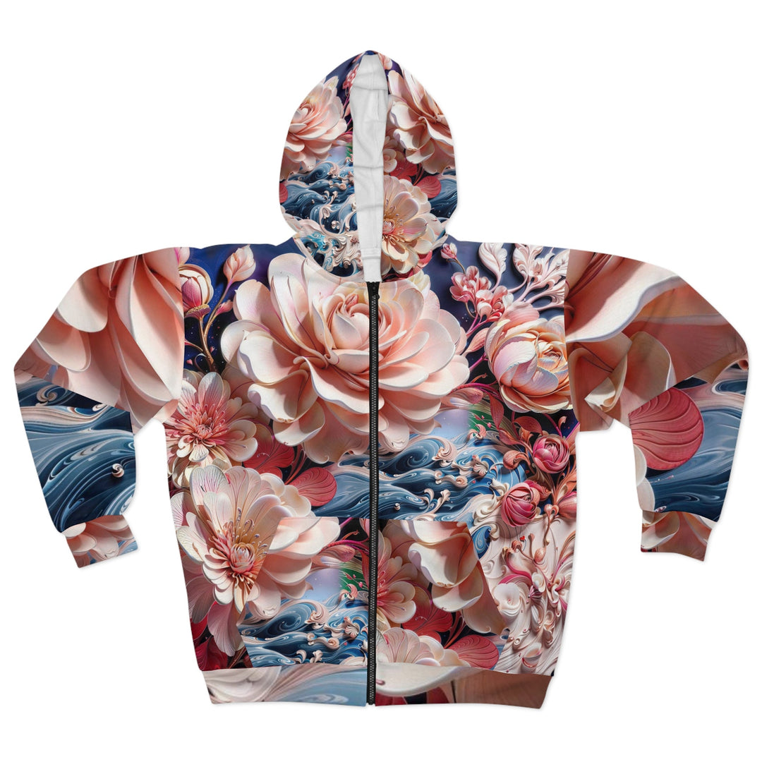 Blossoming Floral Symphony - Unisex Zip Hoodie - All Over Prints - g(0D·IO) - XS - -