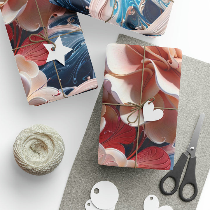 Blossoming Floral Symphony - Wrapping Paper - Home Decor - g(0D·IO) - 30'' x 72'' - Matte -